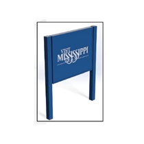 Charleston Sign Systems QuickShip Post & Panel Extrusion Series 225 Kit Mill Finish 36" Height