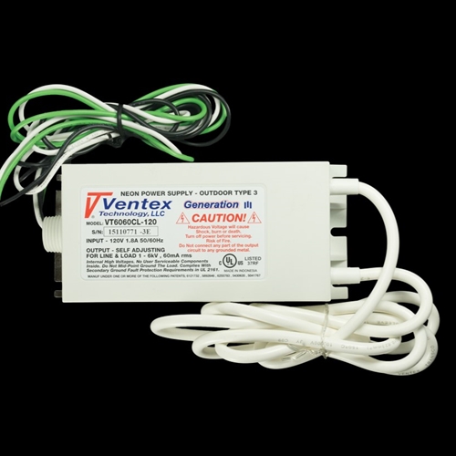 Inc. Ventex VT6060CL120 Outdoor Electronic Neon
