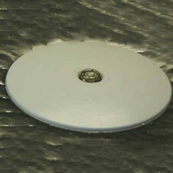 White Round 3" Polypropylene Insulation Washer