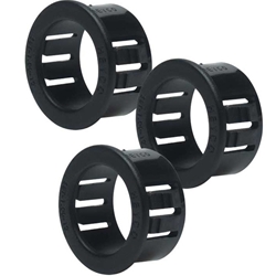 SNAP-IN BUSHING BLACK .5 MTG .391ID .25 PANEL