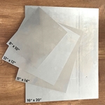 .050 Polar White 16" X 20" Metal Blank