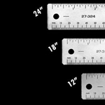 12" Cork Back Stainless Ruler