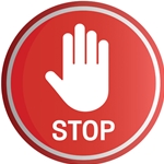 Circular 8" Stop Sign
