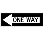 Rectangular 18" X 6" Sharp Corner One Way Sign