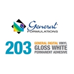 General Formulations - GF 203 3.0 mil Gloss White Vinyl 54" X 50 Yards