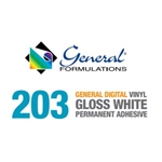 General Formulations - GF 203 3.0 mil Gloss White Vinyl 54" X 100 Yards